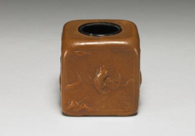 图片[2]-Molded gourd water container with crane and deer motifs, Kangxi reign (1662-1722), Qing dynasty-China Archive